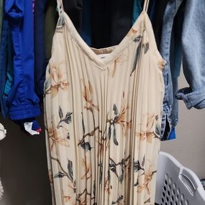 Mango Cream Floral Maxi Dress Size 4